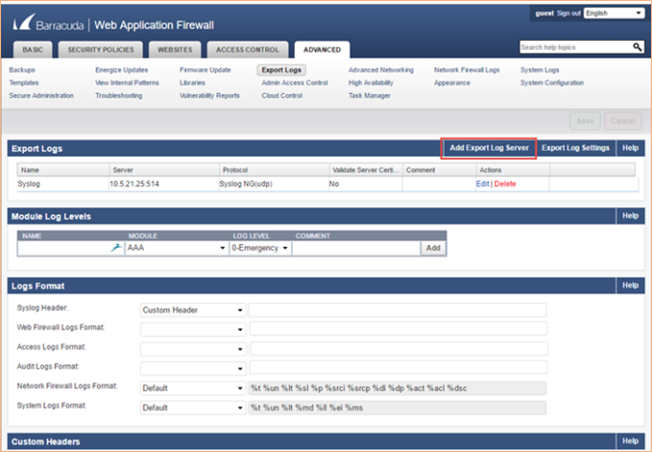 Web application firewall configuration overview